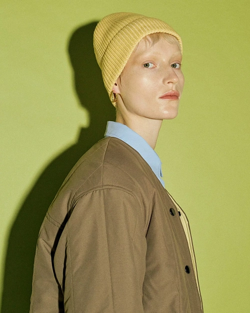 Шапка бини в рубчик (Шерсть 50%) NOT FOR SALE  