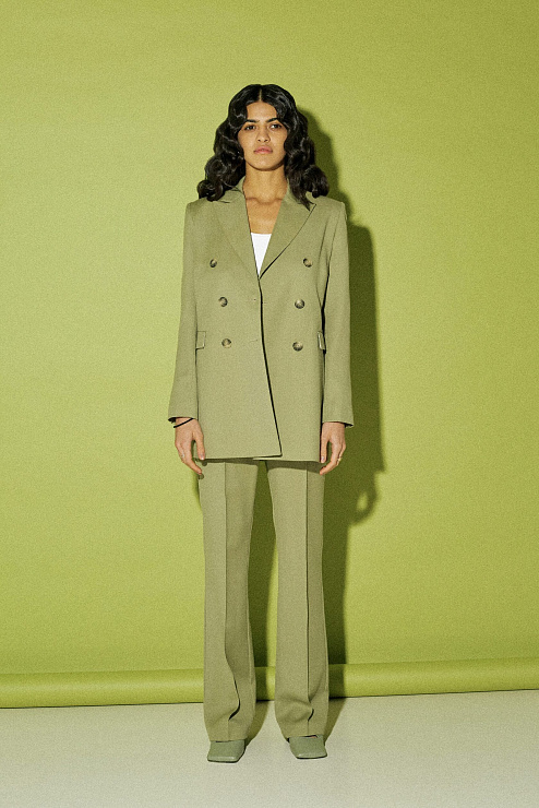 Брюки со средней посадкой, удлинённые клёш NOT FOR SALE  